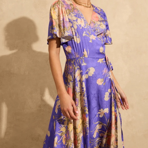 The Auguste the Label Kirby Wrap Maxi Dress Purple Size Small BNWT - Picture 3 of 8